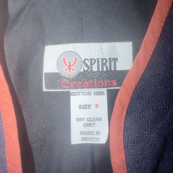 Spirit Creations Cotton Blazer Multicolor Geometric Structured Size Small - Picture 4 of 4